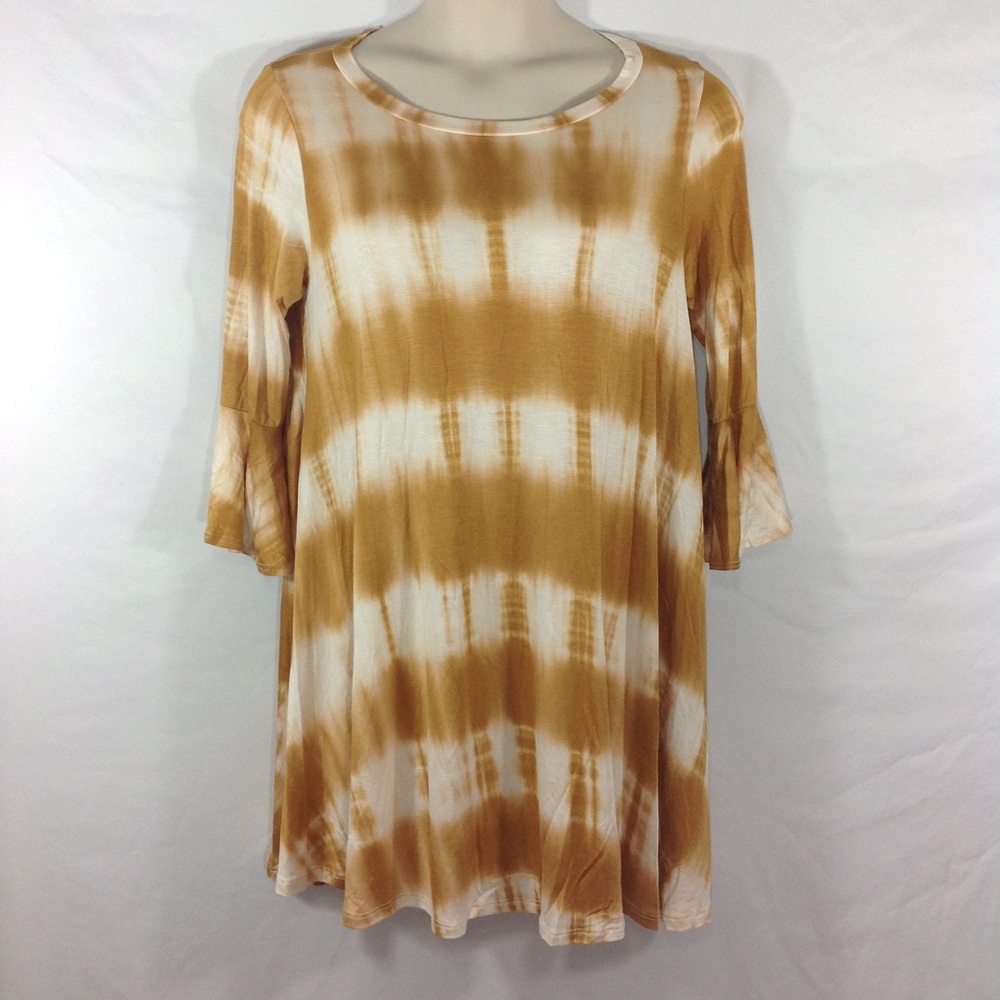 Plus Size Mustard Tie Dye Dress